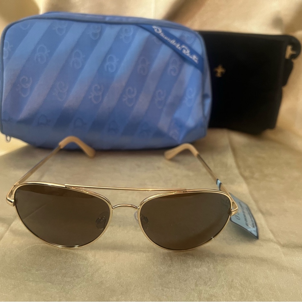 Oscar De La Renta Bundle! NWT Sunnies, NWT Velvet Travel Pouch, NWOT Nylon Pouch - Picture 14 of 16